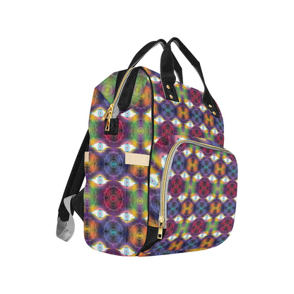 Chakra Eye Print Pattern Diaper Bag Backpack