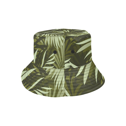 Palm Leaves Pattern Print Design PL05 Unisex Bucket Hat