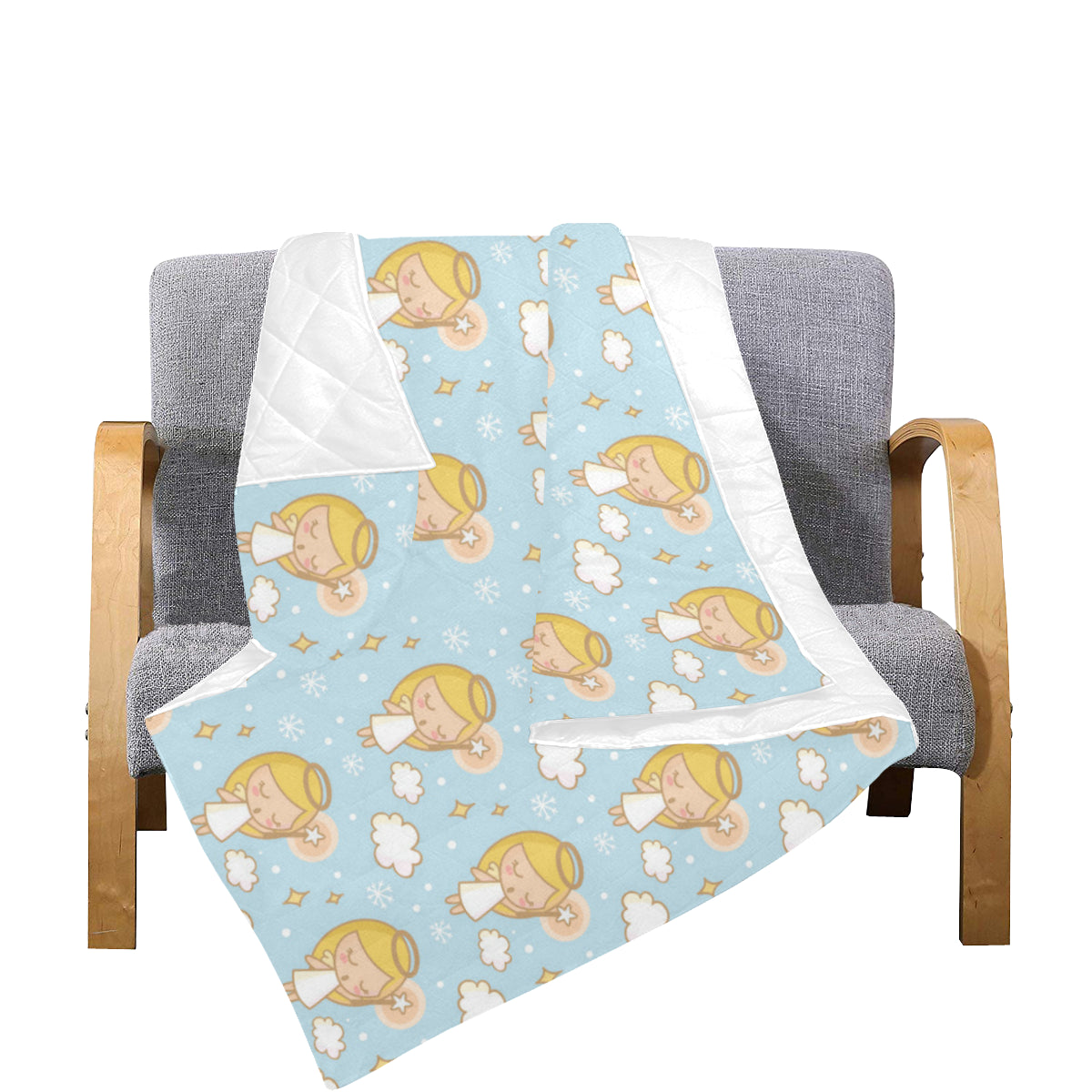 Angel Pattern Print Design 05 Premium Quilt
