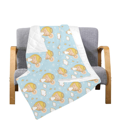 Angel Pattern Print Design 05 Premium Quilt