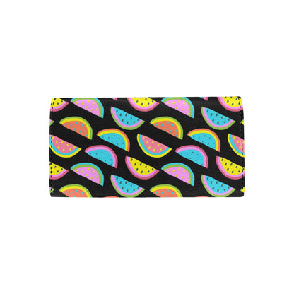 Watermelon Pattern Print Design WM08 Women's Trifold Wallet