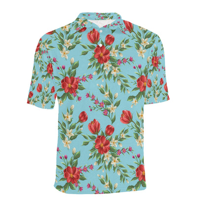 Summer Floral Pattern Print Design SF011 Men Polo Shirt