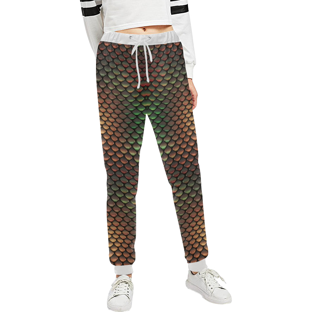 Snake Skin Colorful Print Unisex Sweatpants