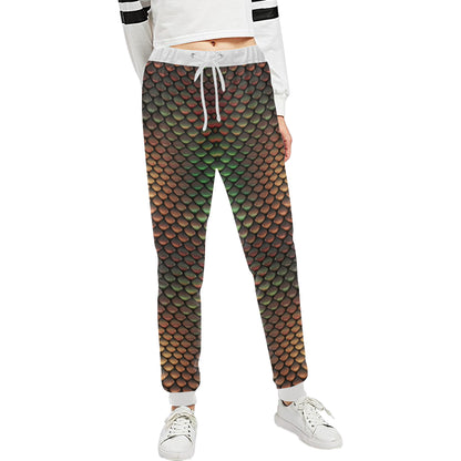 Snake Skin Colorful Print Unisex Sweatpants