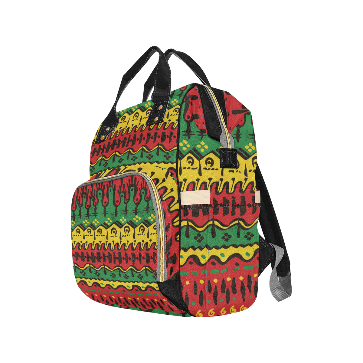 Rasta Pattern Print Design A01 Diaper Bag Backpack