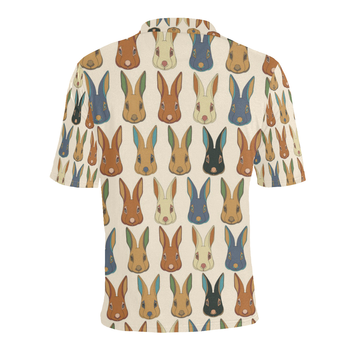 Rabbit Pattern Print Design RB04 Men Polo Shirt