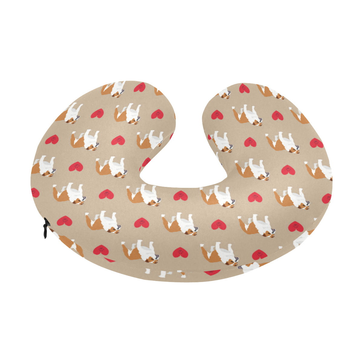 Bulldogs Pattern Print Design 02 U-Shaped Travel Neck Pillow