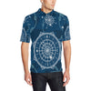 Nautical Compass Print Men Polo Shirt