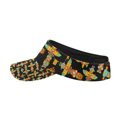 Totem Pole Cartoon Print Unisex Sun Visor