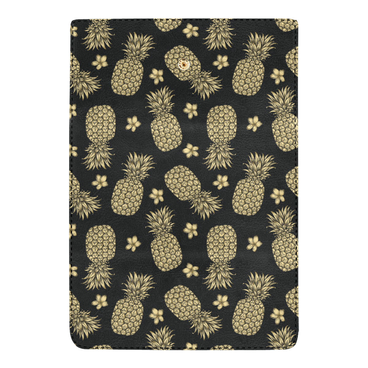 Gold Pineapple Hibiscus Women's Trifold Wallet
