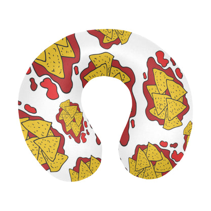 Nachos Pattern Print Design A03 U-Shaped Travel Neck Pillow