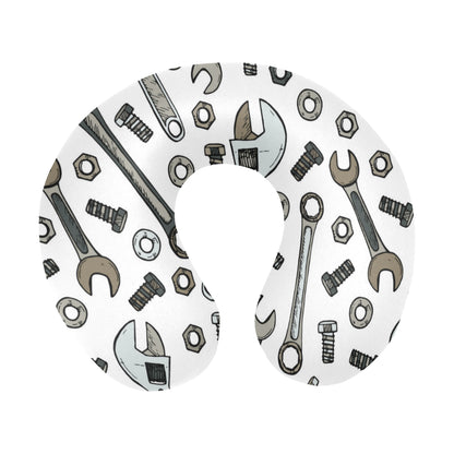 Mechanic Pattern Print Design 03 U-Shaped Travel Neck Pillow
