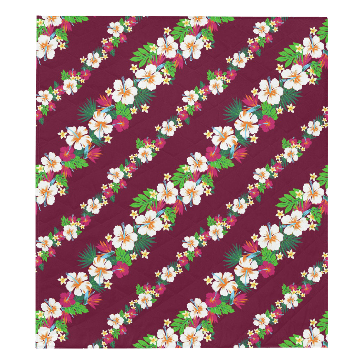 Hawaiian Themed Pattern Print Design H06 Premium Quilt