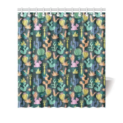 Cactus Pattern Print Design 05 Shower Curtain