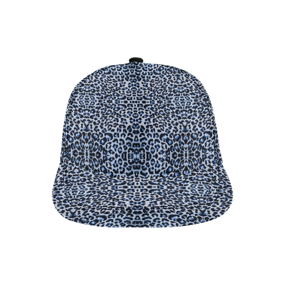 Leopard Blue Skin Print Snapback Cap