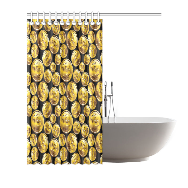 Bitcoin Pattern Print Design DO05 Shower Curtain