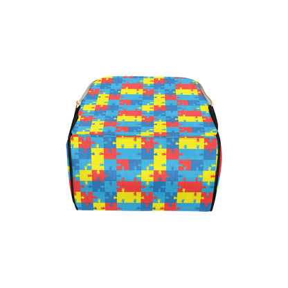 Autism Awareness Design Themed Print Diaper Bag Backpack