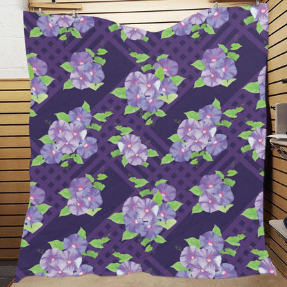 Morning Glory Pattern Print Design MG03 Premium Quilt
