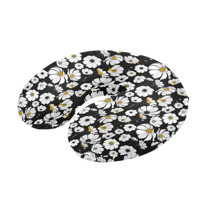 Daisy Pattern Print Design 02 U-Shaped Travel Neck Pillow
