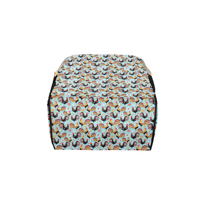 Rooster Themed Design Diaper Bag Backpack