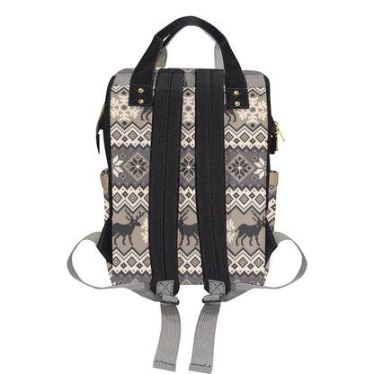 Nordic Pattern Print Design A01 Diaper Bag Backpack
