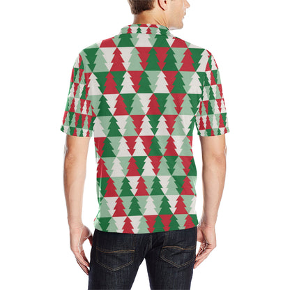 Christmas Tree Pattern Print Design 01 Men Polo Shirt