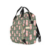 Pig Pattern Print Design 03 Diaper Bag Backpack