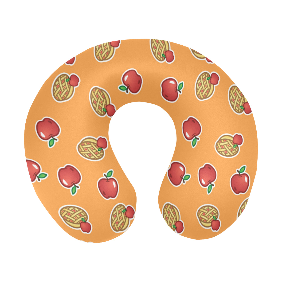 Apple Pie Pattern Print Design 02 U-Shaped Travel Neck Pillow