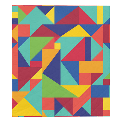 Mosaic Pattern Print Design 01 Premium Quilt