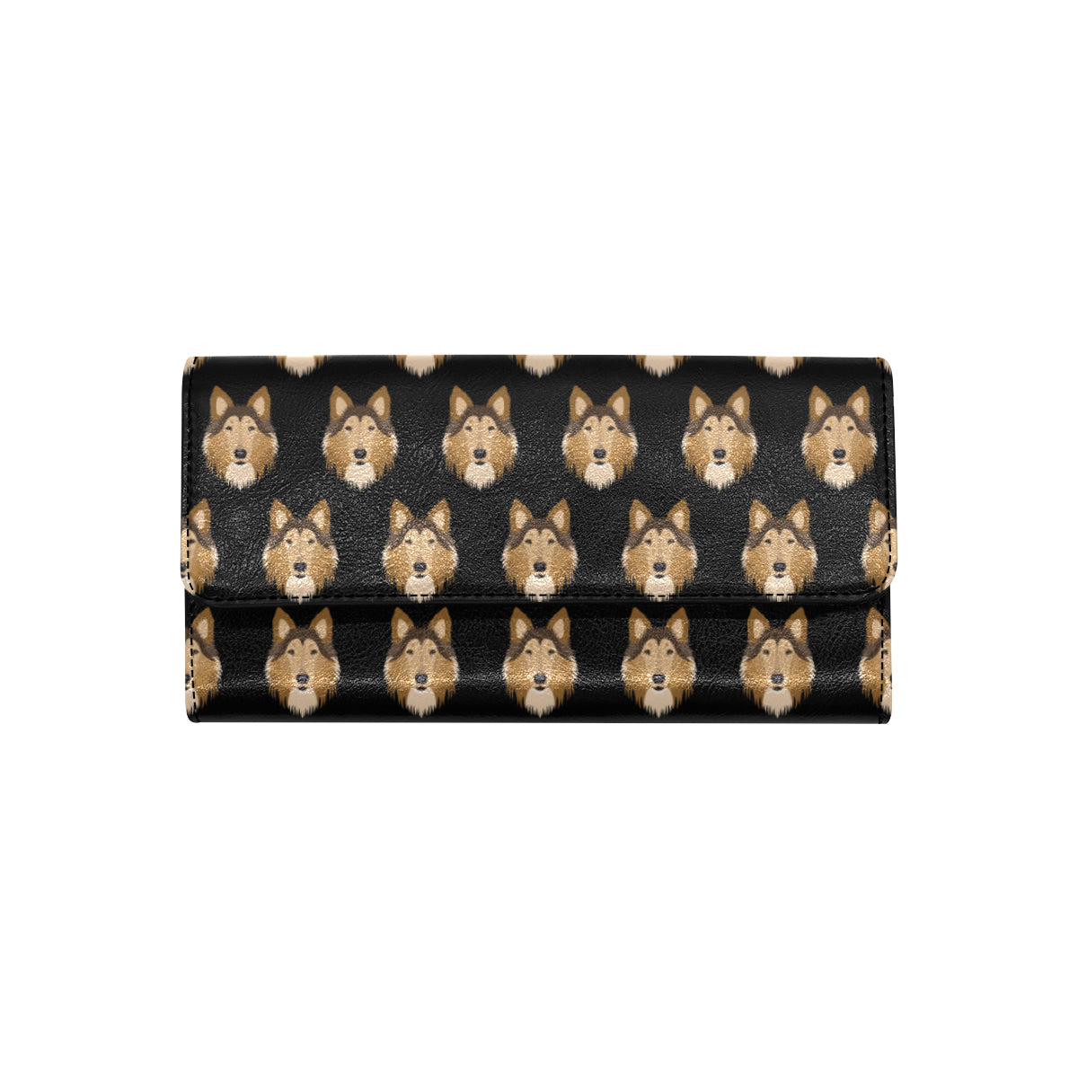 Collies Pattern Print Design 01 Women's Trifold Wallet