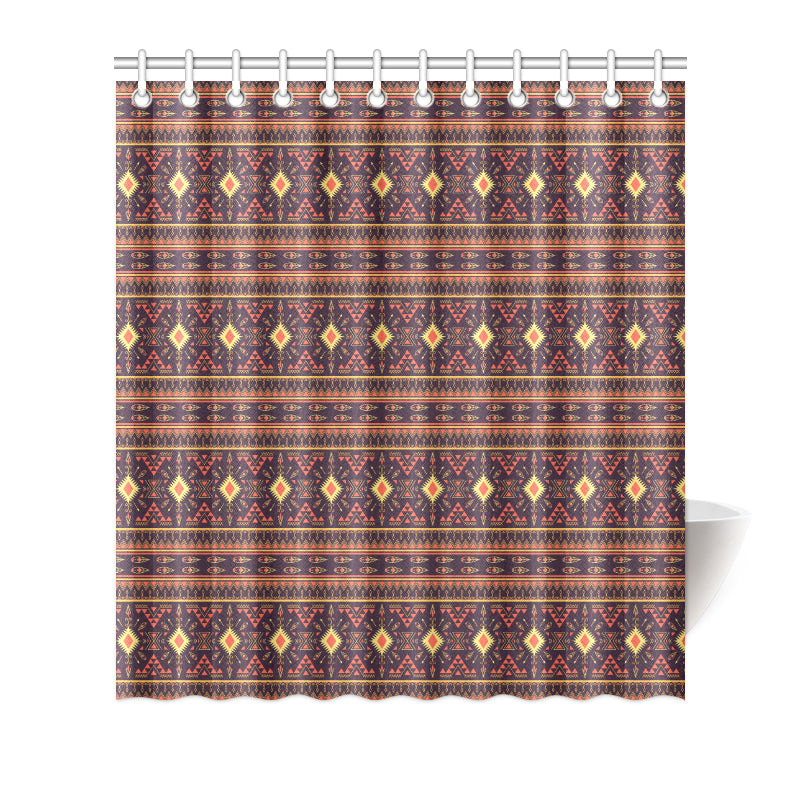 Southwest Ethnic Design Themed Print Shower Curtain