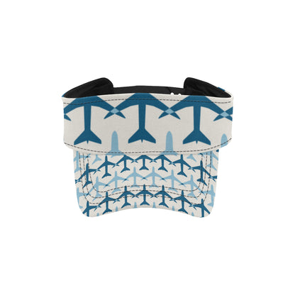 Airplane Pattern Print Design 04 Unisex Sun Visor