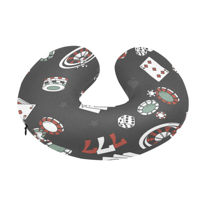 Casino Pattern Print Design 02 U-Shaped Travel Neck Pillow