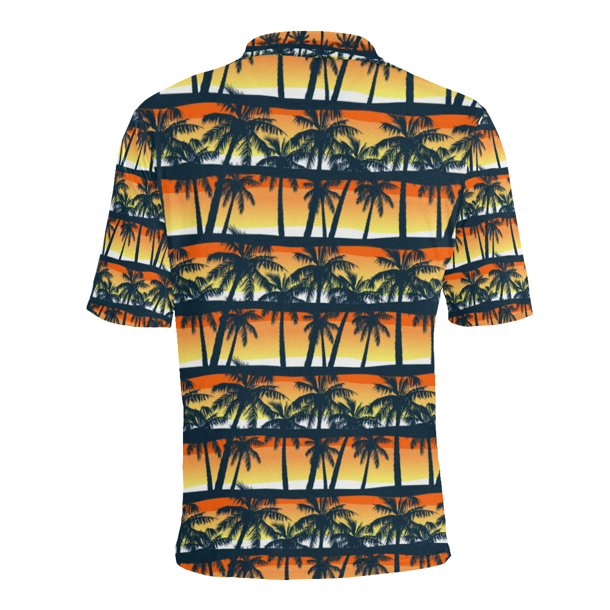 Palm Tree Pattern Print Design PT011 Men Polo Shirt