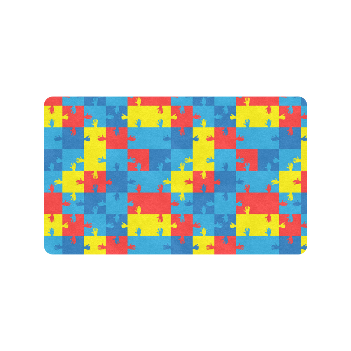 Autism Awareness Design Themed Print Rubber Doormat