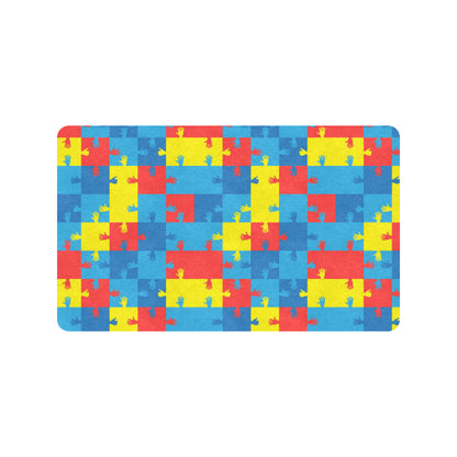 Autism Awareness Design Themed Print Rubber Doormat