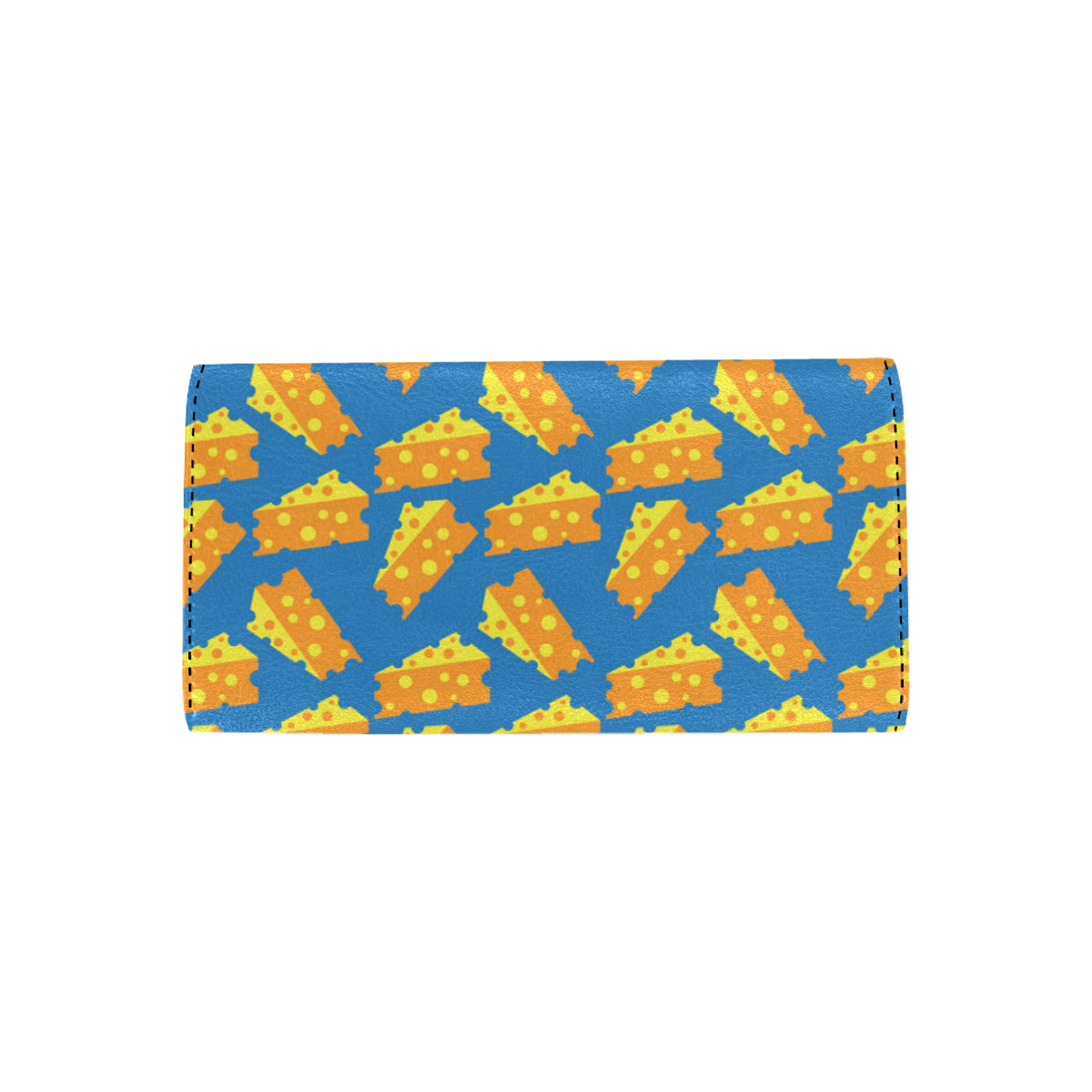 Cheese Pattern Print Design 05 Women's Trifold Wallet