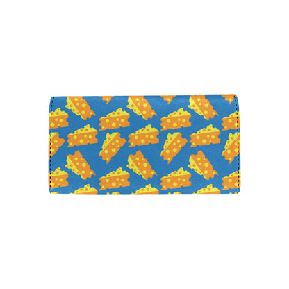 Cheese Pattern Print Design 05 Women's Trifold Wallet