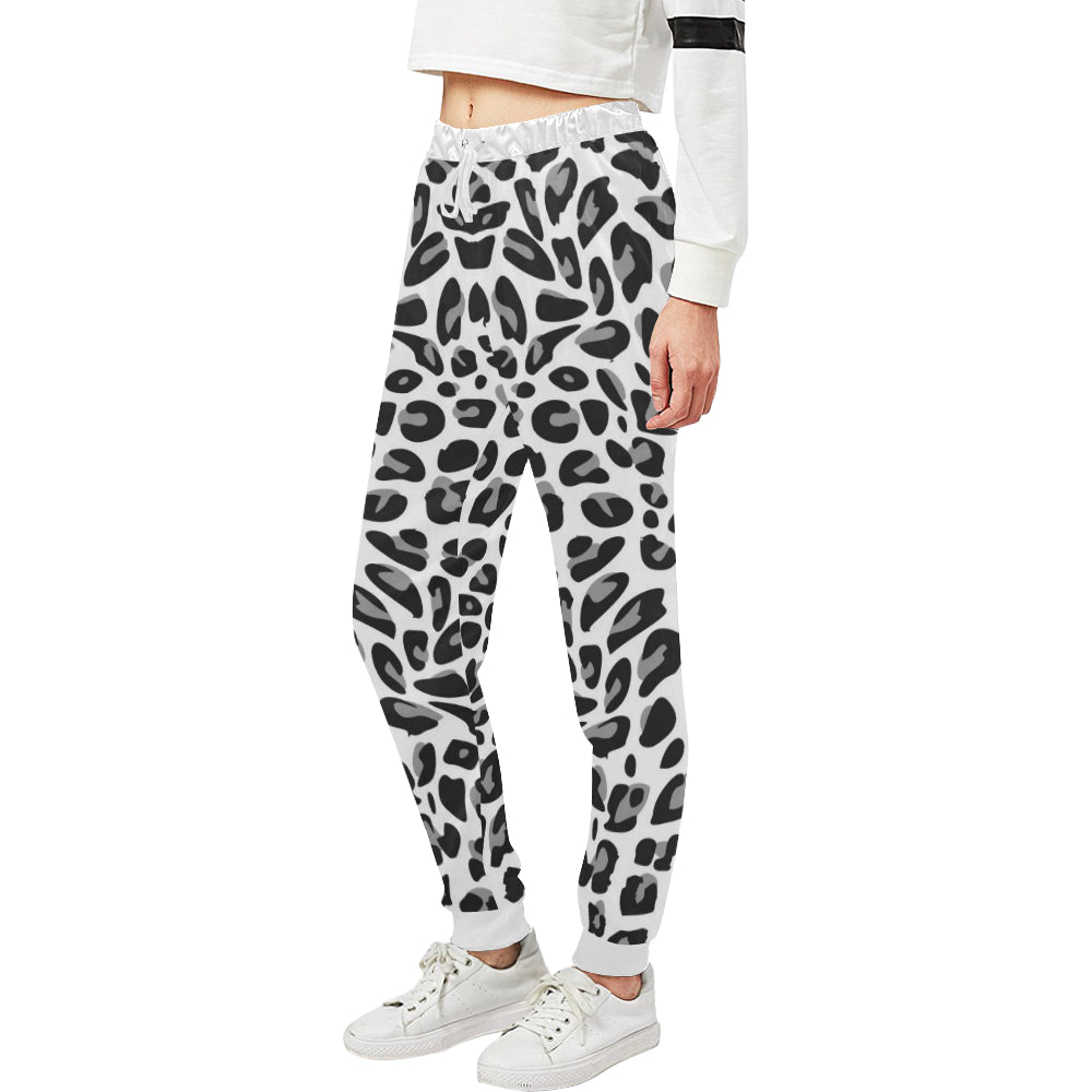 Snow Leopard Skin Print Unisex Sweatpants