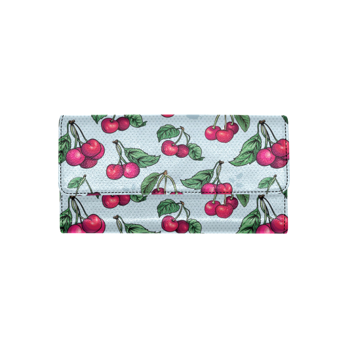 Cherry Pattern Print Design CH01 Women's Trifold Wallet
