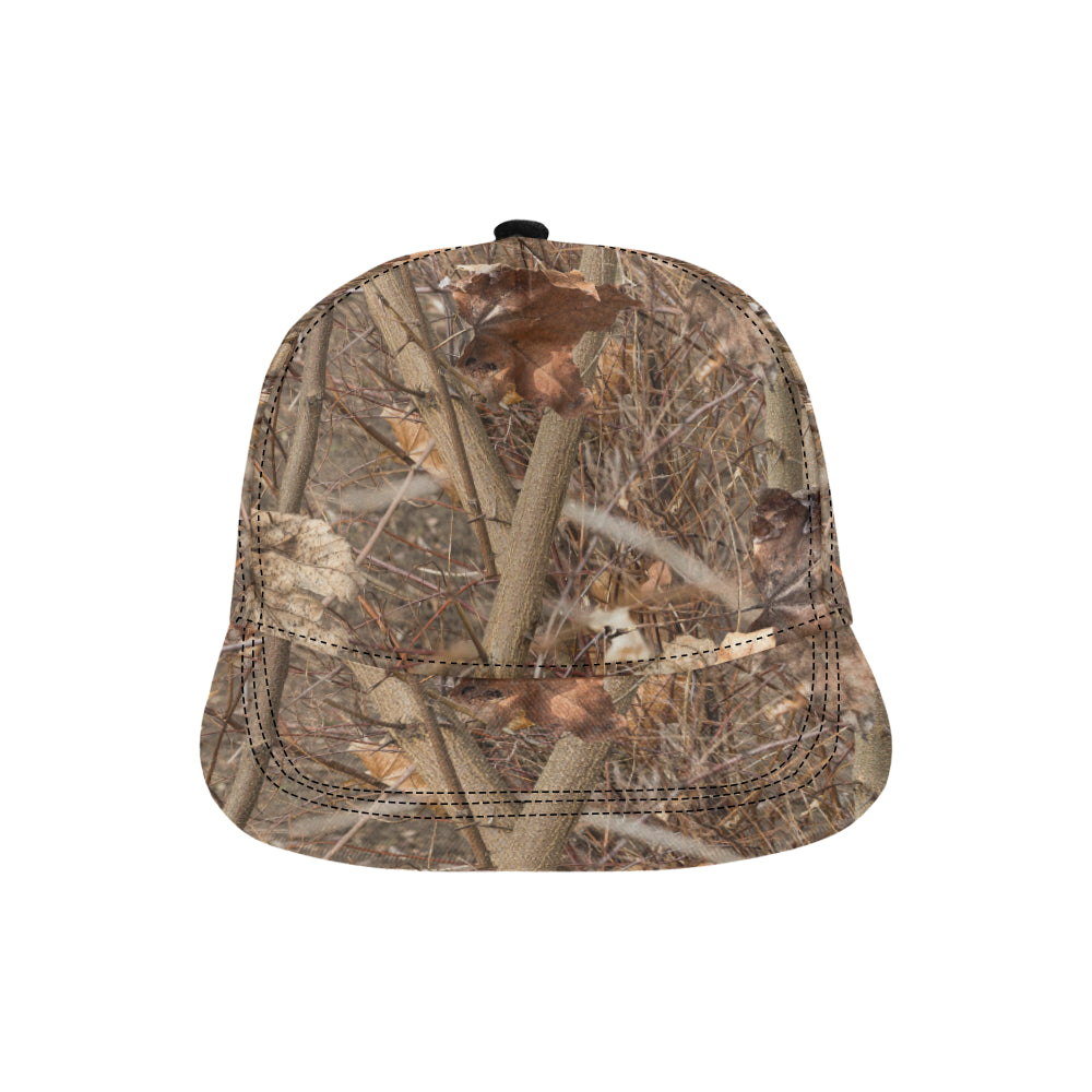 Camo Realistic Tree Forest Autumn Print Snapback Cap