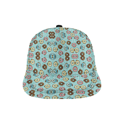 Emoji Donut Print Pattern Snapback Cap