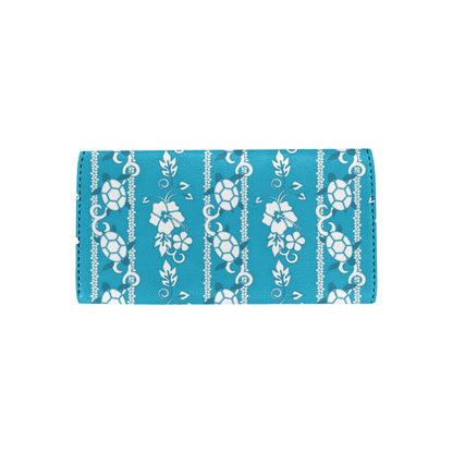 Hawaiian Themed Pattern Print Design H025 Women's Trifold Wallet