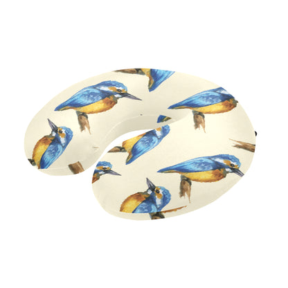 Kingfisher Pattern Print Design 01 U-Shaped Travel Neck Pillow