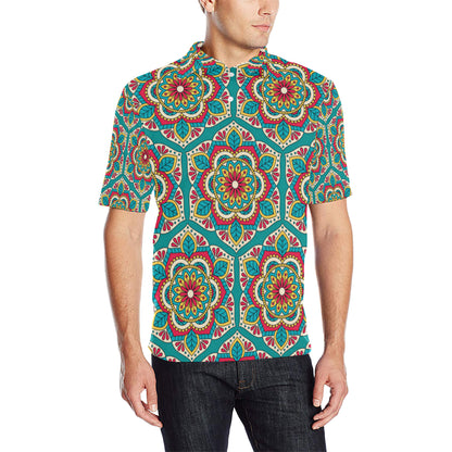 Mandala Pattern Print Design 03 Men Polo Shirt