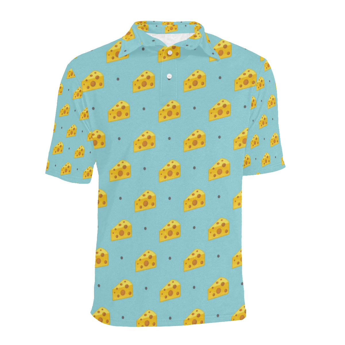 Cheese Pattern Print Design 02 Men Polo Shirt