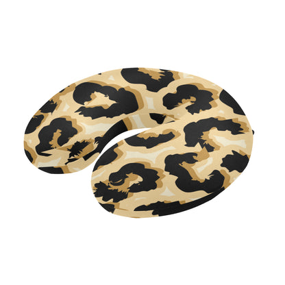 Jaguar Skin Pattern Print Design 02 U-Shaped Travel Neck Pillow