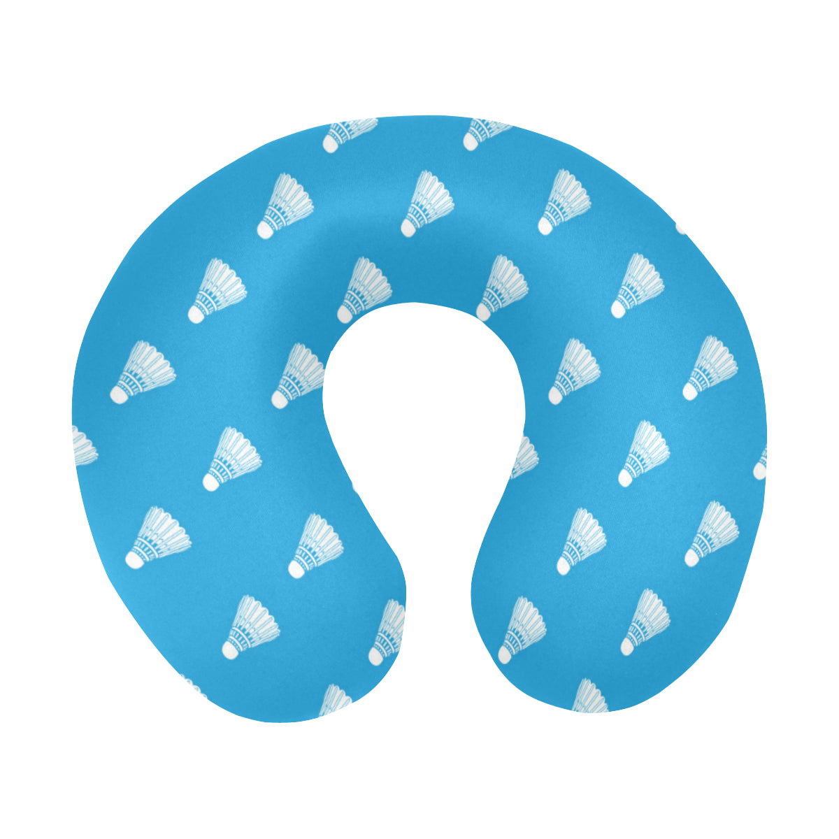 Badminton Ball Pattern Print Design 08 U-Shaped Travel Neck Pillow