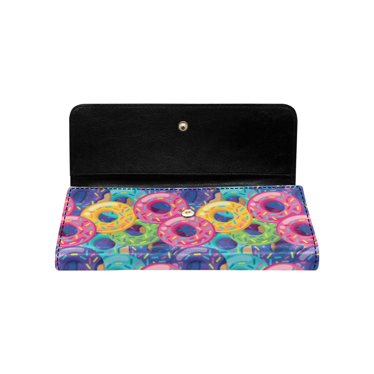 Donut Pattern Print Design DN010 Women's Trifold Wallet