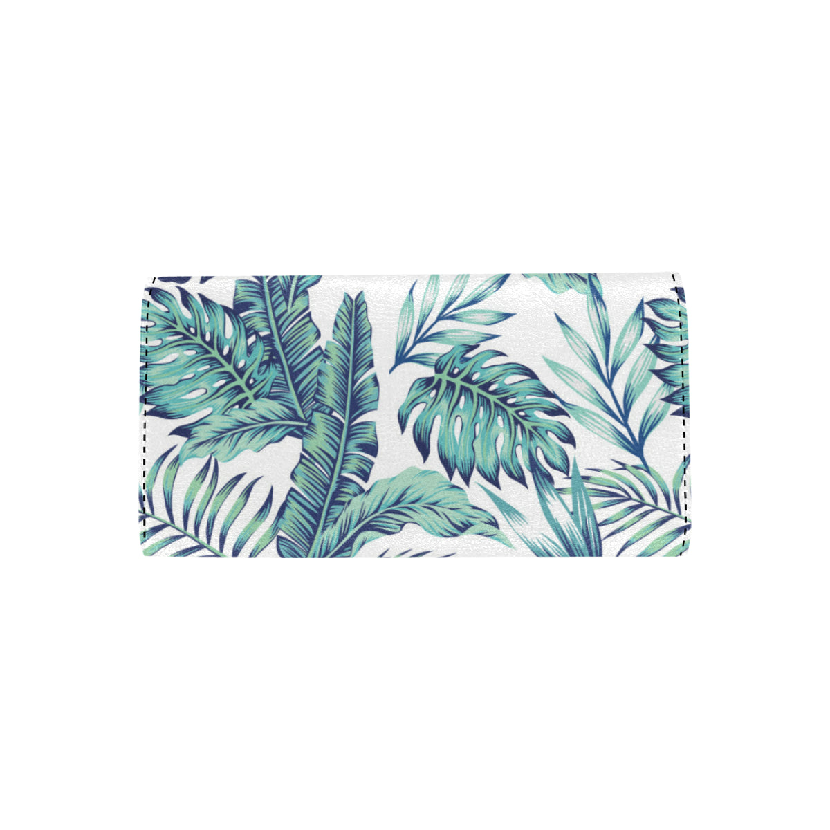 Pattern Tropical Palm Leaves Women's Trifold Wallet